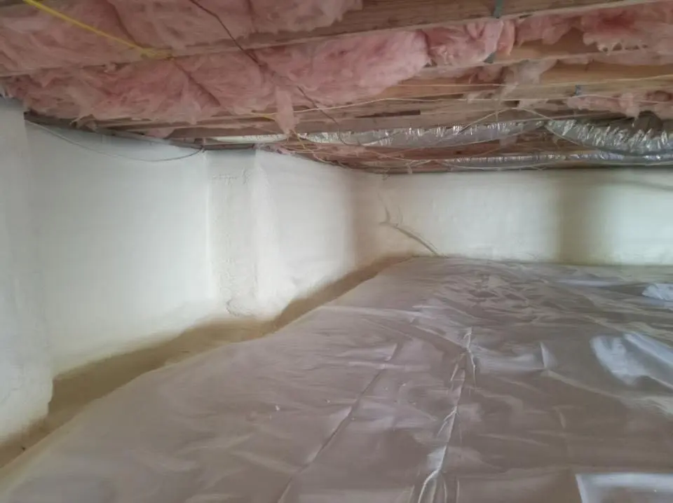 Crawl space encapsulation with closed-cell spray foam for Spray Foam Roofing Repair in Brock Hall