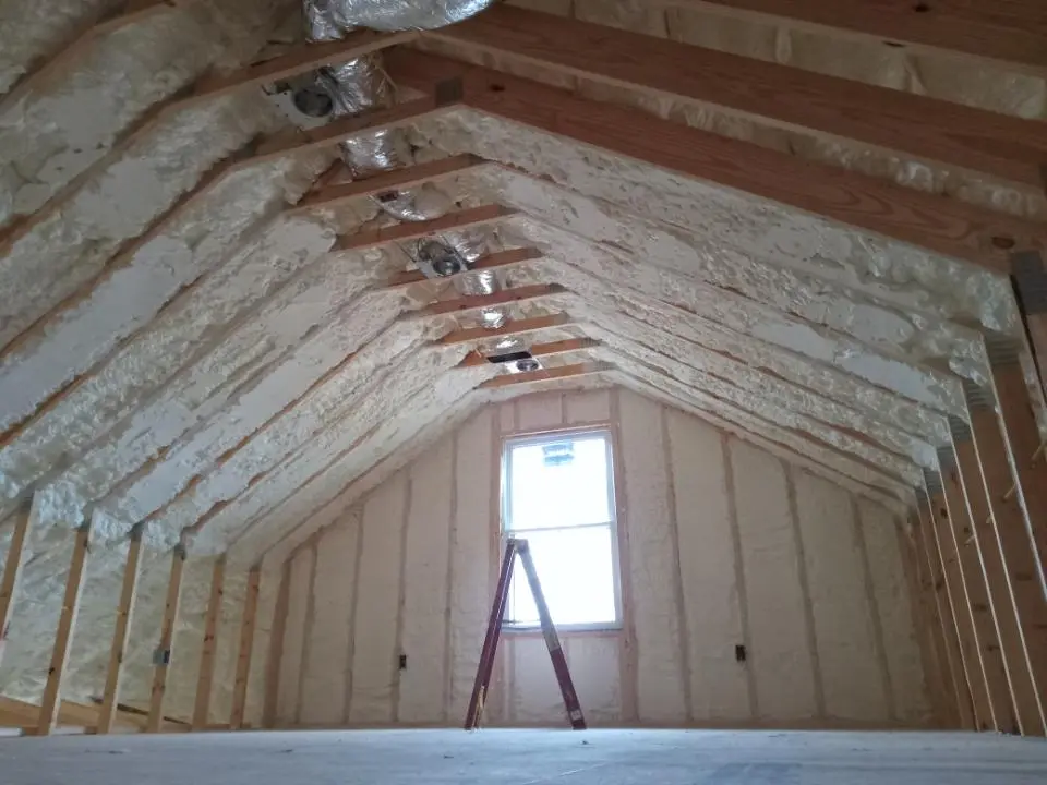 Spray foam roofing application for Crawl Space Insulation project in Brock Hall